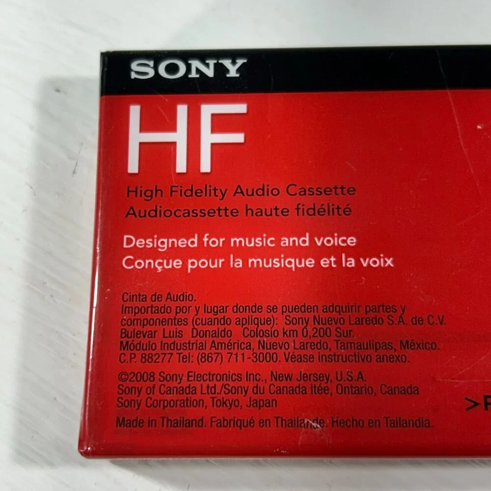 NEW SONY HF 90 MIN HiFi AUDIO Cassette Normal Bias C90HFR SEALED Tape High Fidel